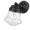Z-Lite Vaughn 1 Light Wall Sconce, Matte Black And Clear Seedy 736-1S-MB - alternate 2
